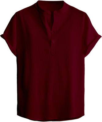 KAKIDO Men Solid Straight Kurta(Maroon)