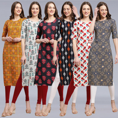 1 Stop Fashion Women Printed A-line Kurta(Multicolor)
