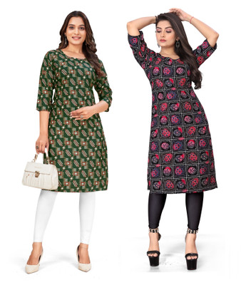 SAIKRUPA FASHION Women Printed A-line Kurta(Multicolor)