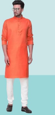 Pradeep Creation Men Embroidered Straight Kurta(Multicolor)