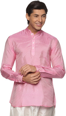 Sethukrishna Men Solid A-line Kurta(Pink)