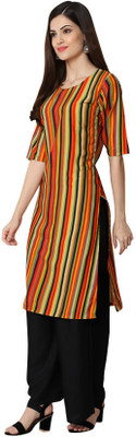 Kurtastic Women Printed A-line Kurta(Maroon)