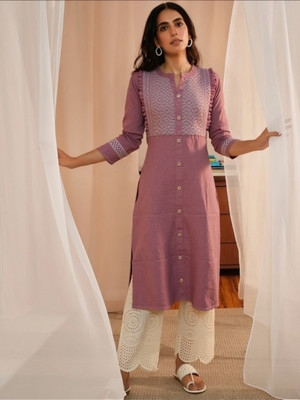 PP Vastram Women Printed A-line Kurta(Brown)