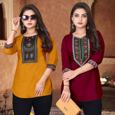 HELLY512 Women Embroidered A-line Kurta(Multicolor)