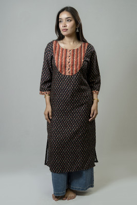 Shirachi Women Block Print, Printed A-line Kurta(Multicolor)