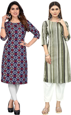 MARIDI FASHION Women Self Design Straight Kurta(Multicolor)