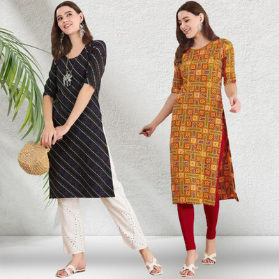 EthnicBasket Women Printed A-line Kurta(Multicolor)
