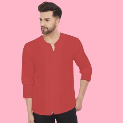 ZAKOD Men Solid Straight Kurta(White)