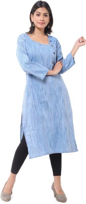 DESHBANDHU DBK Women Solid Straight Kurta(Blue)