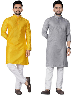 DHASU TRENDZ Men Solid Straight Kurta(Multicolor)