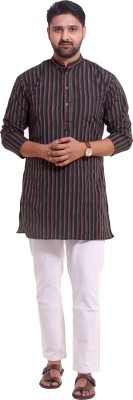 KiEZ FASHION Men Striped A-line Kurta(Multicolor)