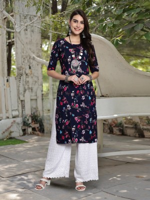 1 Stop Fashion Women Self Design A-line Kurta(Multicolor)