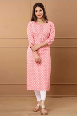 dolby Women Printed A-line Kurta(Pink)