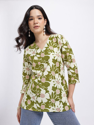 Anouk Rustic Women Printed Straight Kurta(Multicolor)