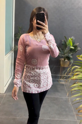 SAICHA Formal Printed, Ethnic Motifs Women Pink Top