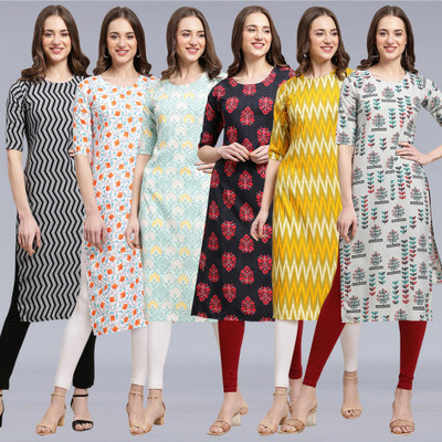 1 Stop Fashion Women Printed A-line Kurta(Multicolor)