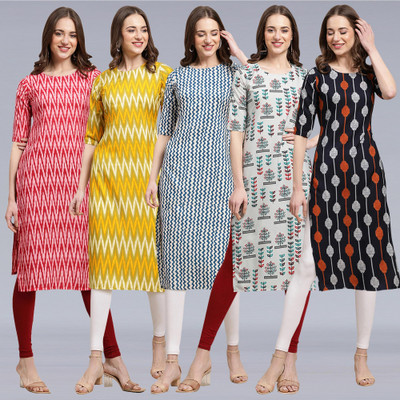 1 Stop Fashion Women Printed A-line Kurta(Multicolor)