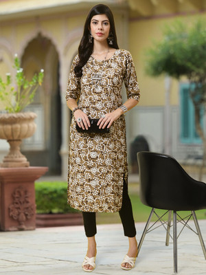 Moda Rapido Women Printed A-line Kurta(Multicolor)