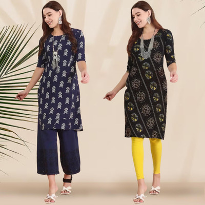 EthnicBasket Women Printed A-line Kurta(Multicolor)