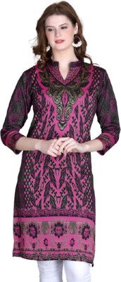IRA CHOICE Women Printed A-line Kurta(Pink)