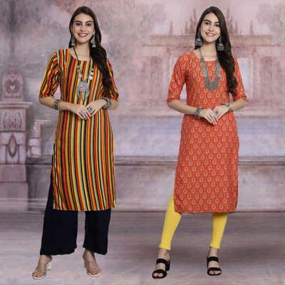 Moda Rapido Women Printed A-line Kurta(Multicolor)