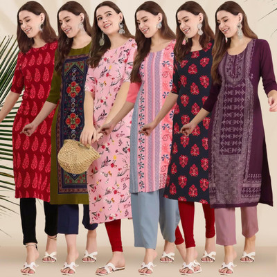 1 Stop Fashion Women Printed A-line Kurta(Multicolor)