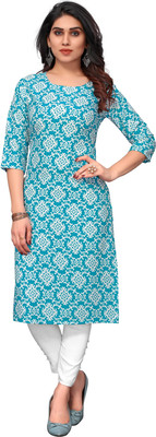 Az incide Women Printed Straight Kurta(Multicolor)