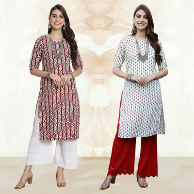 Moda Rapido Women Printed A-line Kurta(Multicolor)