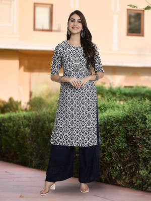 EthnicBasket Women Printed A-line Kurta(Multicolor)