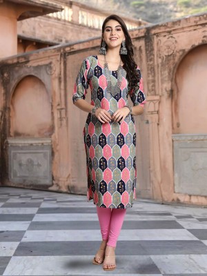 EthnicBasket Women Printed A-line Kurta(Multicolor)