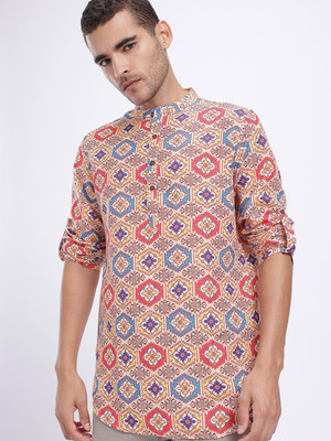 Anouk Rustic Men Printed Straight Kurta(Multicolor)