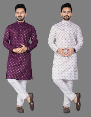 DHASU TRENDZ Men Printed Straight Kurta(Multicolor)