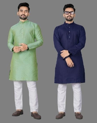 DHASU TRENDZ Men Solid Straight Kurta(Multicolor)