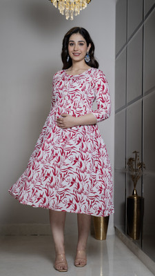 Rajoriya Women Printed Anarkali Kurta(Pink)