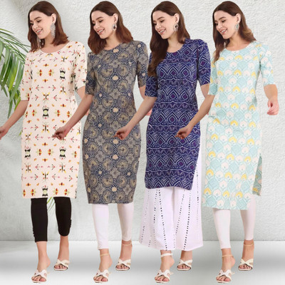 EthnicBasket Women Printed A-line Kurta(Multicolor)