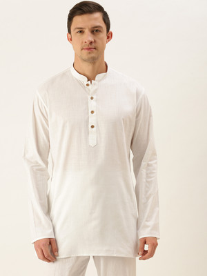 VASTRAMAY Men Solid A-line Kurta(Purple)