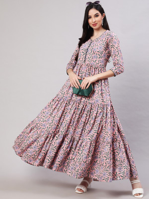 GLAM ROOTS Flared/A-line Gown(Pink)