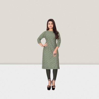 SARTHIFASHION Women Printed A-line Kurta(Green)