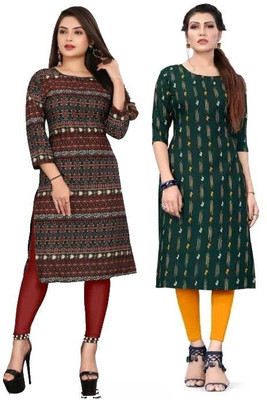 MIROSELLY CREATION Women Printed A-line Kurta(Multicolor)