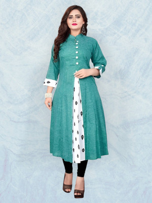 Suhani Fashion Women Solid A-line Kurta(Light Blue)