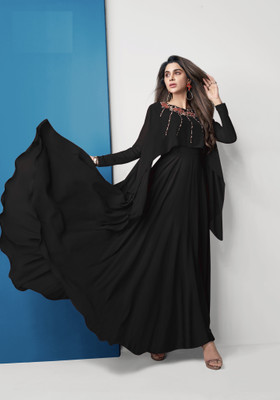 SANIRA Anarkali Gown(Black)