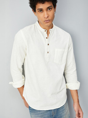 MAX Men Solid A-line Kurta(Beige)