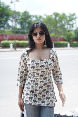RAJAM Women Printed Straight Kurta(Multicolor)