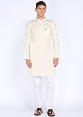 PETER ENGLAND Men Solid A-line Kurta(Beige)