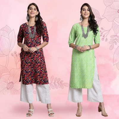 EthnicBasket Women Printed A-line Kurta(Multicolor)