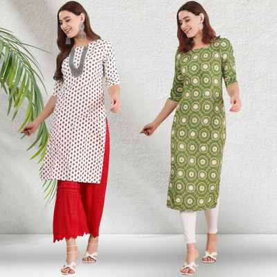 EthnicBasket Women Printed A-line Kurta(Multicolor)