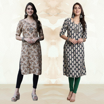 Moda Rapido Women Printed A-line Kurta(Multicolor)
