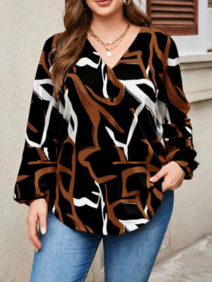 niklav Party Printed Women Black Top