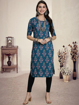 1 Stop Fashion Women Printed A-line Kurta(Multicolor)