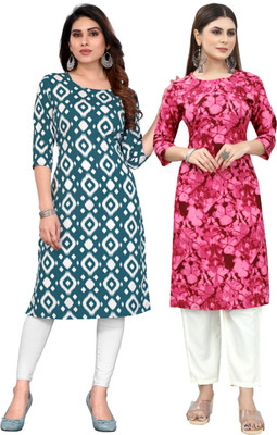 MARIDI FASHION Women Self Design Straight Kurta(Multicolor)